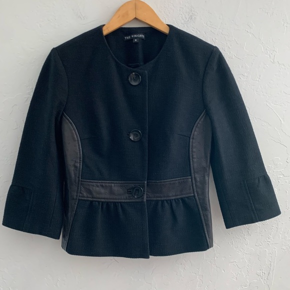 The Wrights Jackets & Blazers - THE WRIGHTS 3/4 Sleeves Black Blazer Jacket Size 6